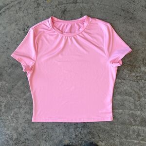 Pink Baby Tee Short Sleeve T-shirt Women's Large